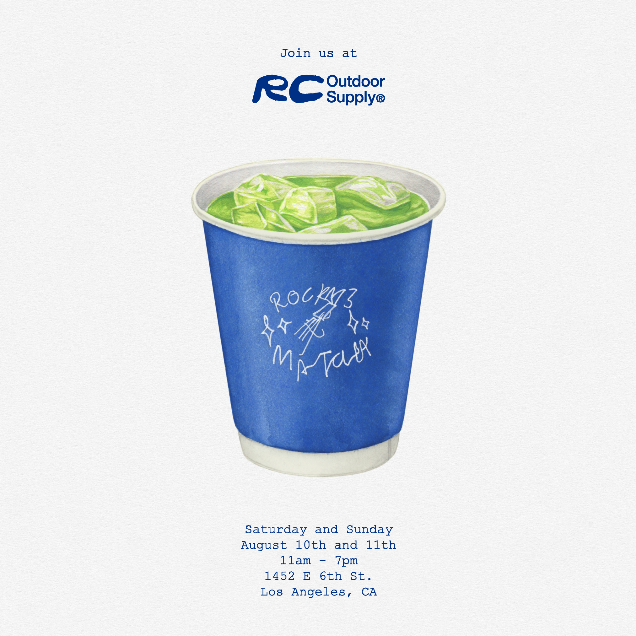 rocky's matcha + RC Outdoor Supply